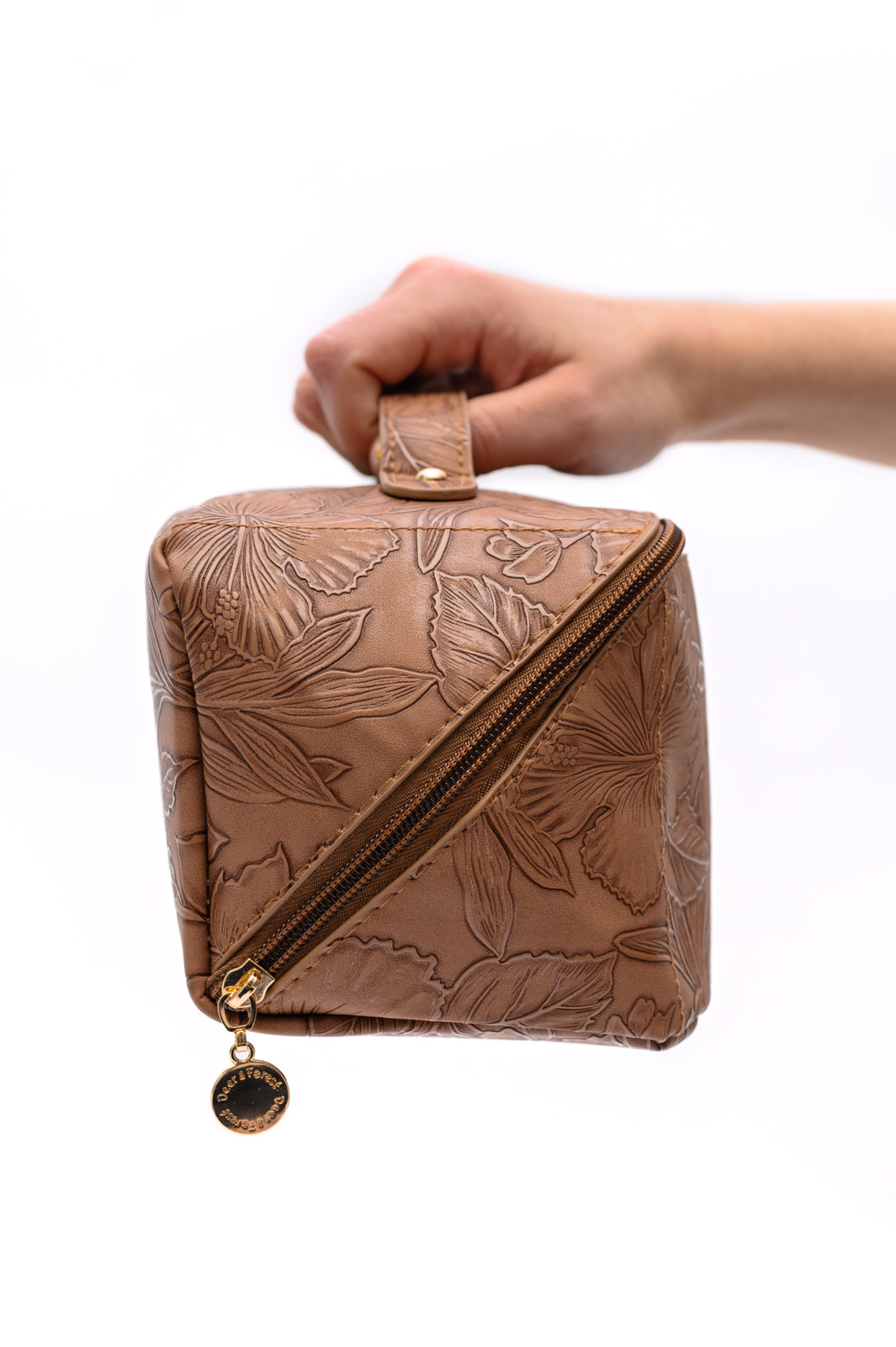 Life In Luxury Large Capacity Cosmetic Bag in Tan