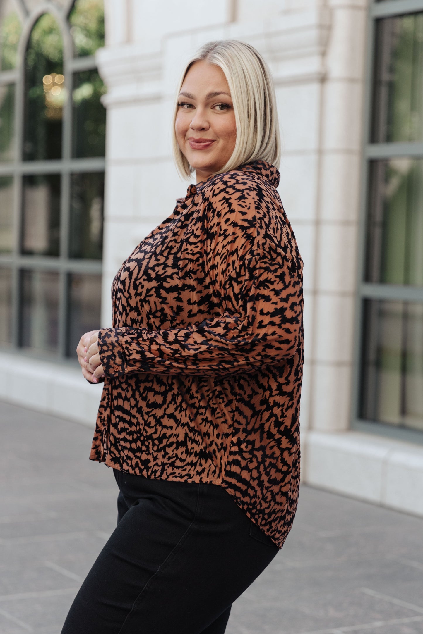 So Fierce Animal Print Blouse